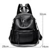 Luxury Solid Cowhide Bags For Women 2026 New Designer High Quality Genuine Leather Backpacks Women School Bags For Teenage Girls