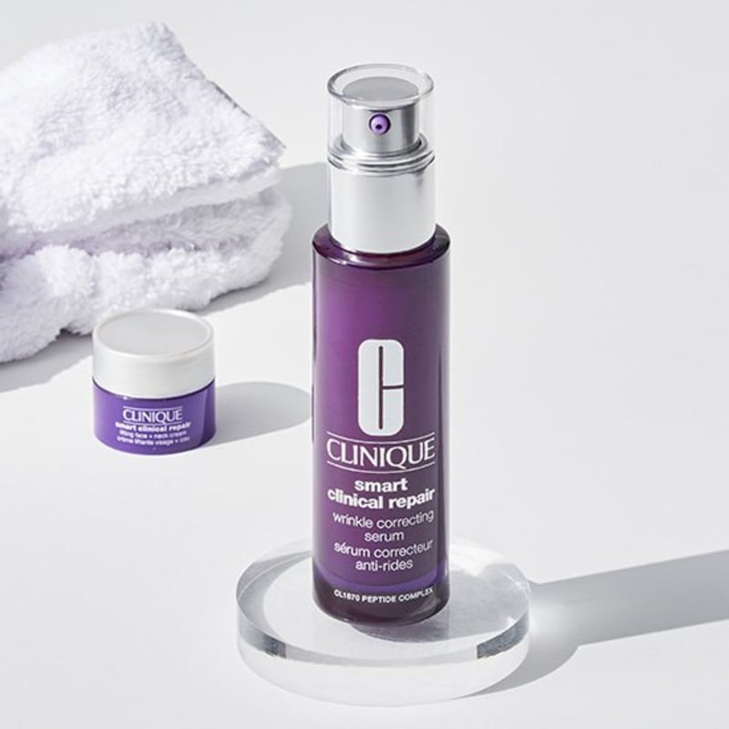 [Clinique] Smart Wrinkle Focus (Уменьшение морщин) Сыворотка 50 мл (+Крем для шеи, Бесплатная повязка для умывания)