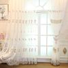 Embroidery Sheer Curtains Floral Drapes Window Treatment Curtain Panels For Living Room