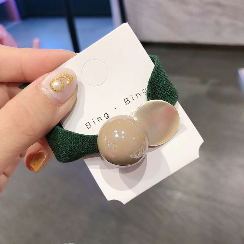 Korean Elegant Hair Rope Bracelet Scrunchie Women Elastic Hair Rubber Bands Accessories For Girls Tie Hair Ring Headdress Holder