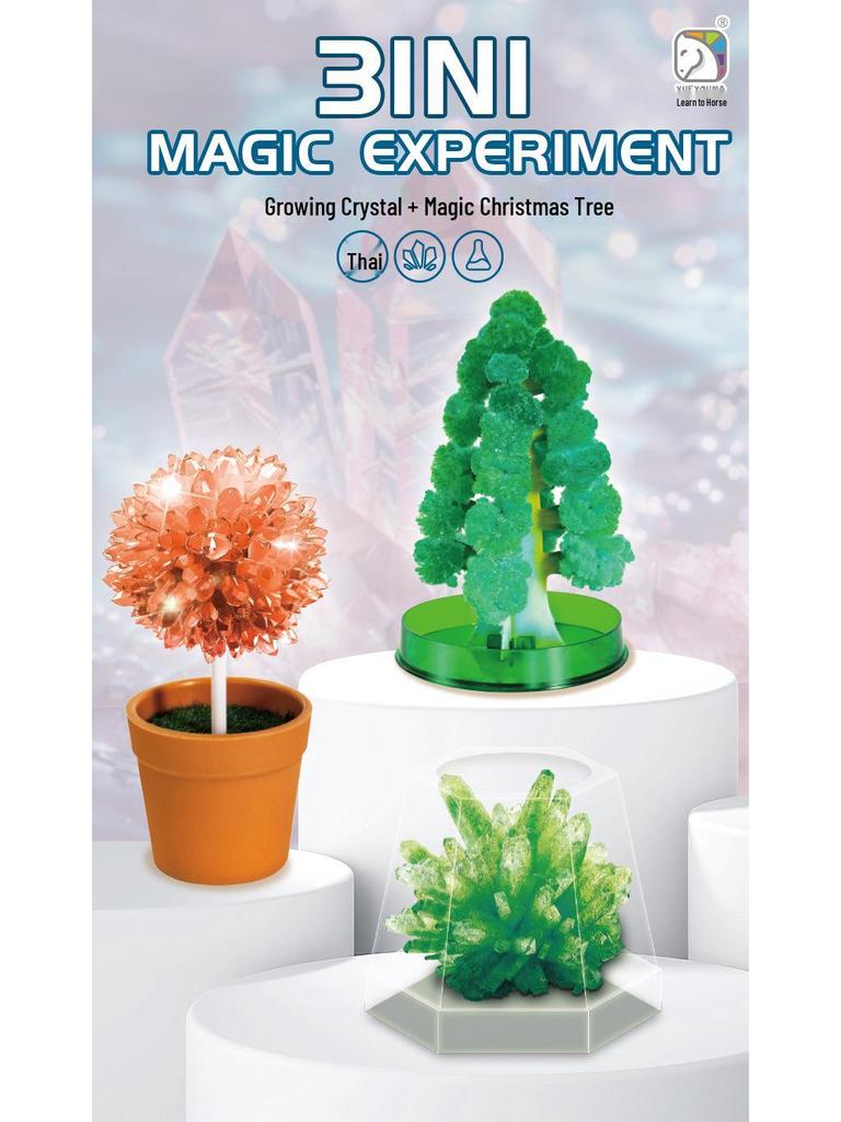 Xueyou Ma Blooming Crystal Christmas Tree - Magic Growing Kit for Science Lovers