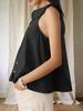 Women's Boho Ruffle Tank Top Peter Pan Collar Eyelet Button Sleeveless Top