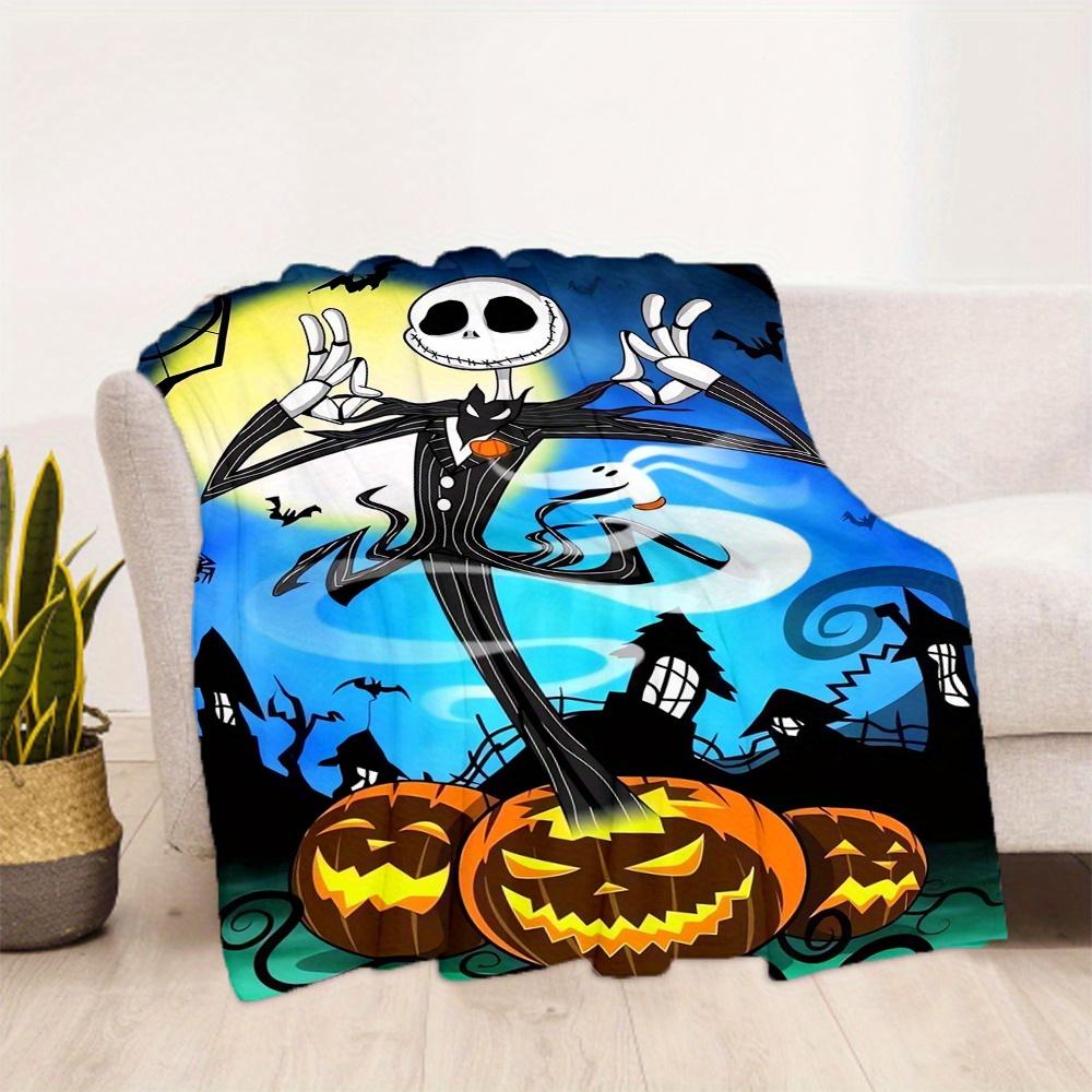 1pc, Jack Skellington Blanket All Seasons Use, Living Room, Travel, Camping, Car Blankets