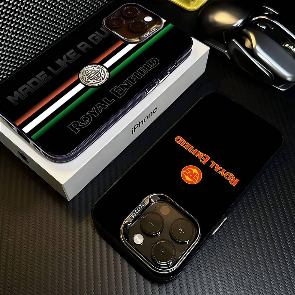 R-ROYALS E-ENFIELDS Logo Colorful Shockproof For IPhone 17 11 12 13 14 15 16 Pro Max 16E Plus Phone Cover