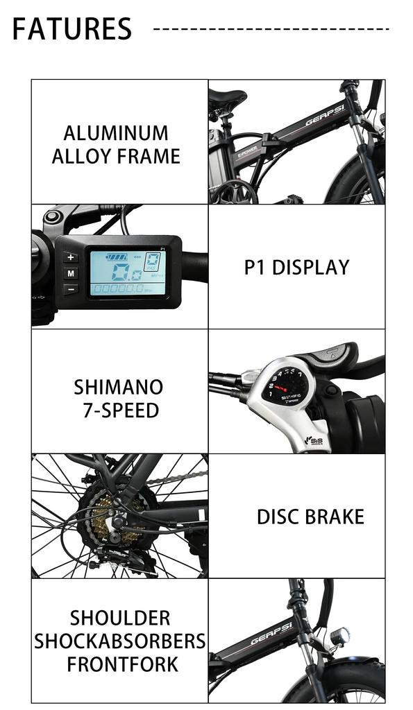 E-bike DZ2002 electric folding bicycle mountain bike 20 inches 750W 48V 16AH outdoor electric bicycle