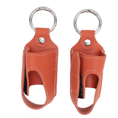2pcs Inhaler Carrying Holder Clasp Closure Safety Carabiner Clip Portable PU Leather Inhaler