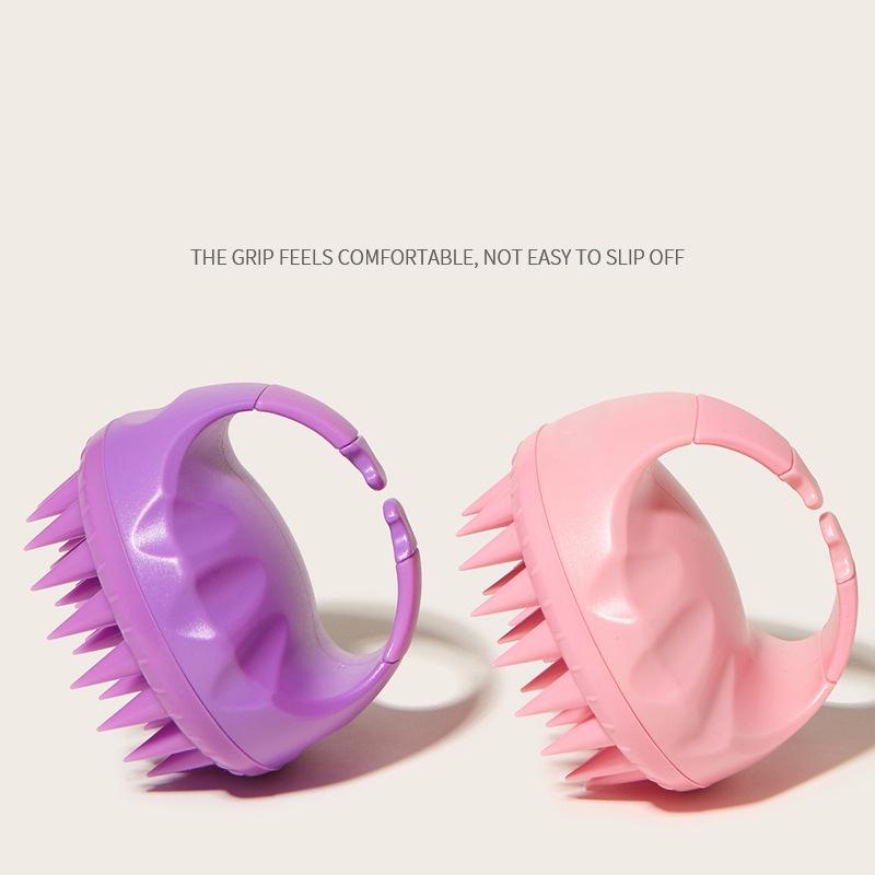 Scalp Scrubber Shampoo Børste Massasjer Ren hodebunnskam med håndtak Hårvaskebørste Hodebunnseksfoliator Børstehode Scrubberverktøy
