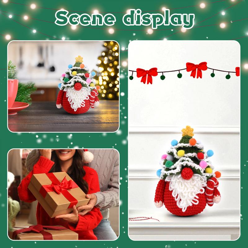 Christmas tree craft knitting kit beginner crochet kit adult crochet kit for christmas home holiday party decoration