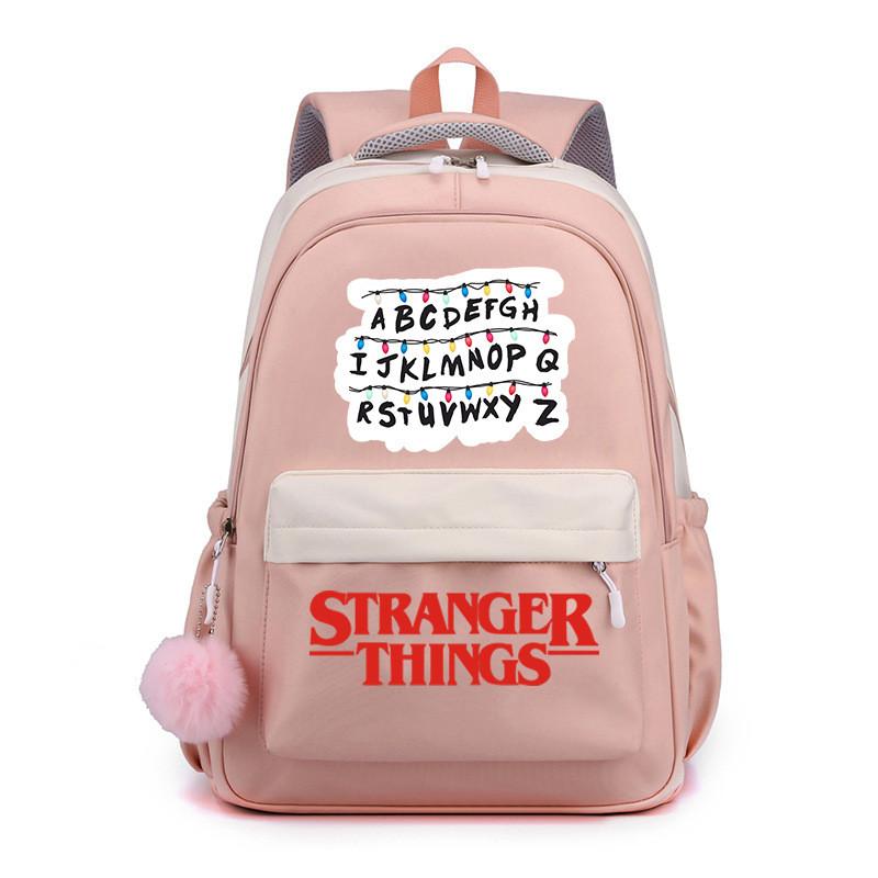 Kids Boys Girls Stranger Things Printed Backpack Student School Waterproof Big Bag