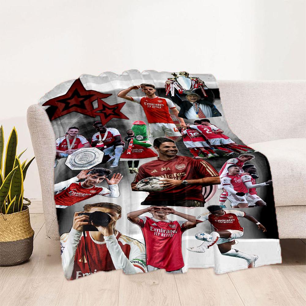 Arsenal Blanket Soft Warm Cozy Great for Livingroom Sofa Bed Four Seasons Multipurpose Stylish Decor Gifts For Family Or Friends