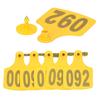 100PCS Cow Cattle Ear Tag Signs with Numbers Farm Animal Identification Card SuppliesYellow