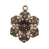 Simple Flower Charms Antique Alloy Pendants For Minimalist Floral Jewelry