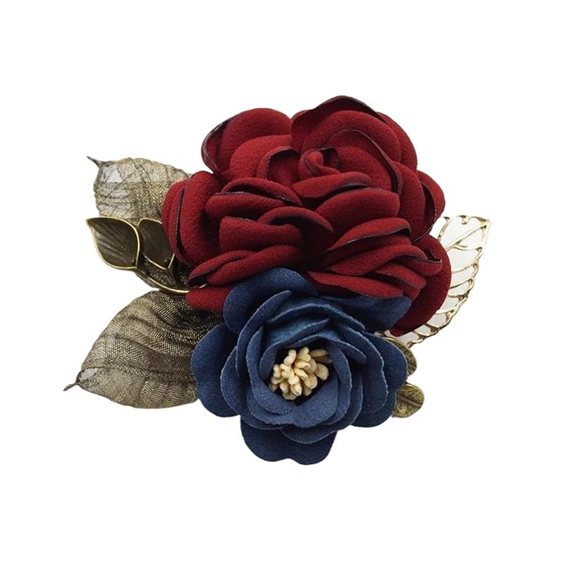 Elegant Korean Fabric Flower Brooch: A Versatile Accessory For Professional And Casual Wear