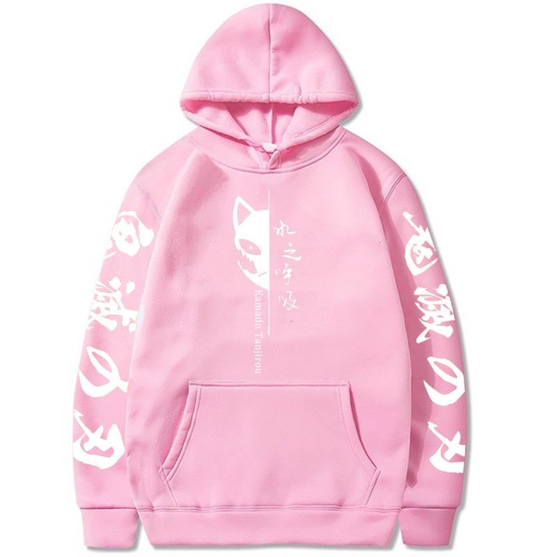 Kamado Tanjirou Japansk Animasjon Hettegenser Menn Kvinner Harajuku Pullover Street Wear Unisex Fôret Genser
