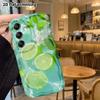 Phone Case: 2D Flat Samsung Galaxy A34 A35 S20 S22 S21 FE Plus Ultra Protective Case, Lime Splash, Christmas Halloween Holiday Gift