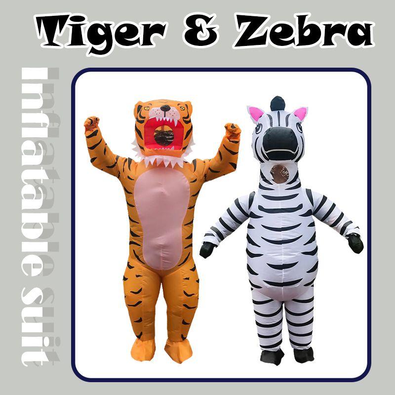 Hilarious Tiger Zebra Inflatable Costume For Adults Perfect For Halloween Parties