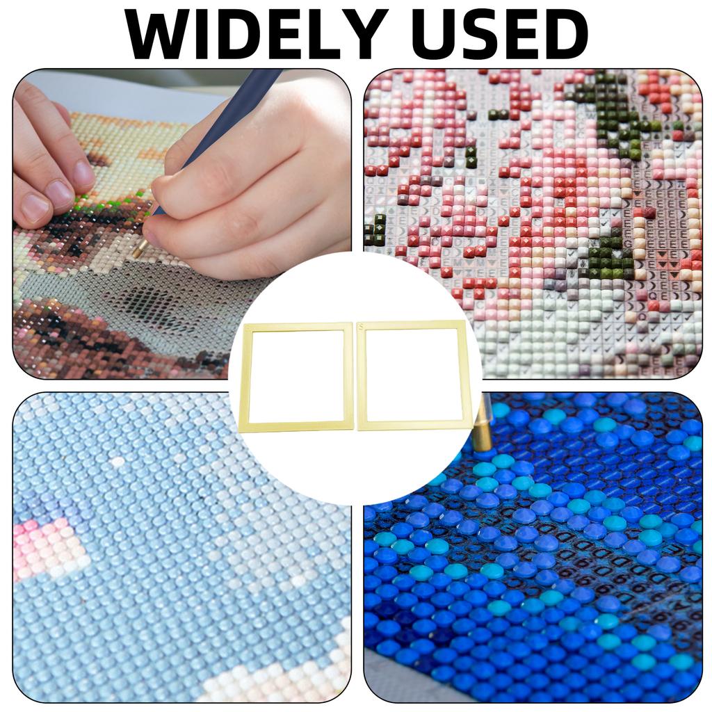 2Pcs Diamond Painting Positioning Frame Lightweight Diamond Painting Frame for Handicraft Enthusiasts Gift Adults Beginners