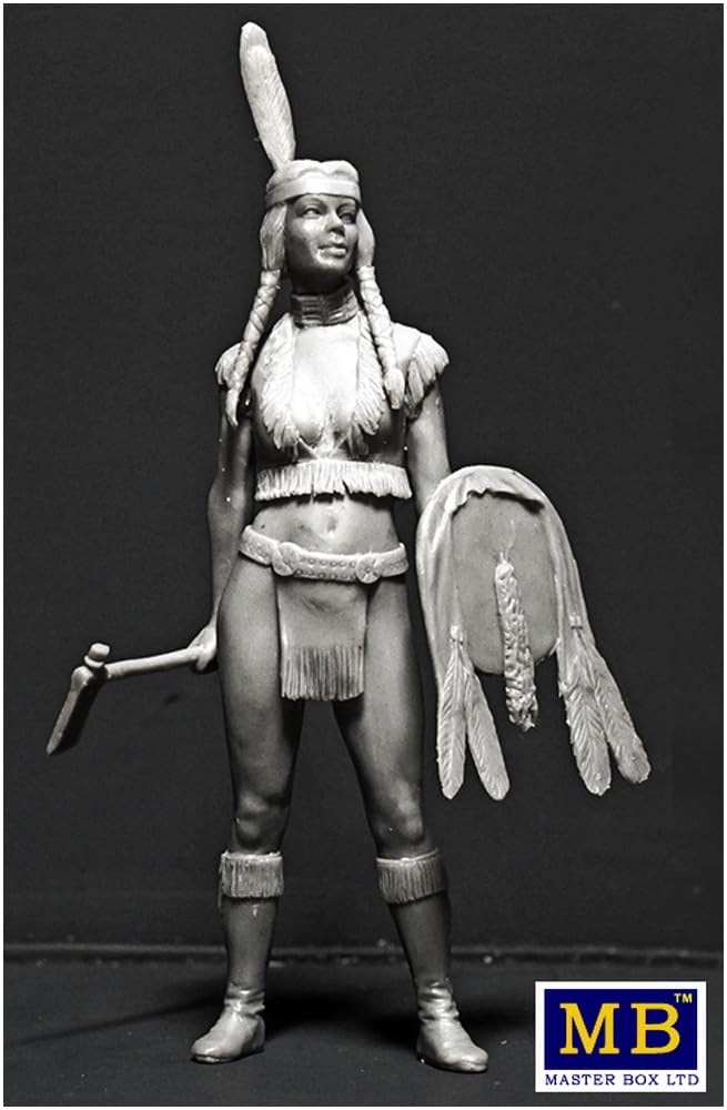 Master Box 1/24 Scale Pin-Up Series Thunder Spirit Western Indian Girl Plastic Model Kit MB24019