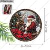 Christmas decoration sign,indoor hanging decorations,wall art,2D flat Wooden products with Santa Claus patterns,Christmas gifts for friends and family