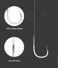 10 pair Fishing Hooks With Tippet 45cm Line Set Carbon Steel Double Fishing line Hook Fish Barbed Carp Fishing