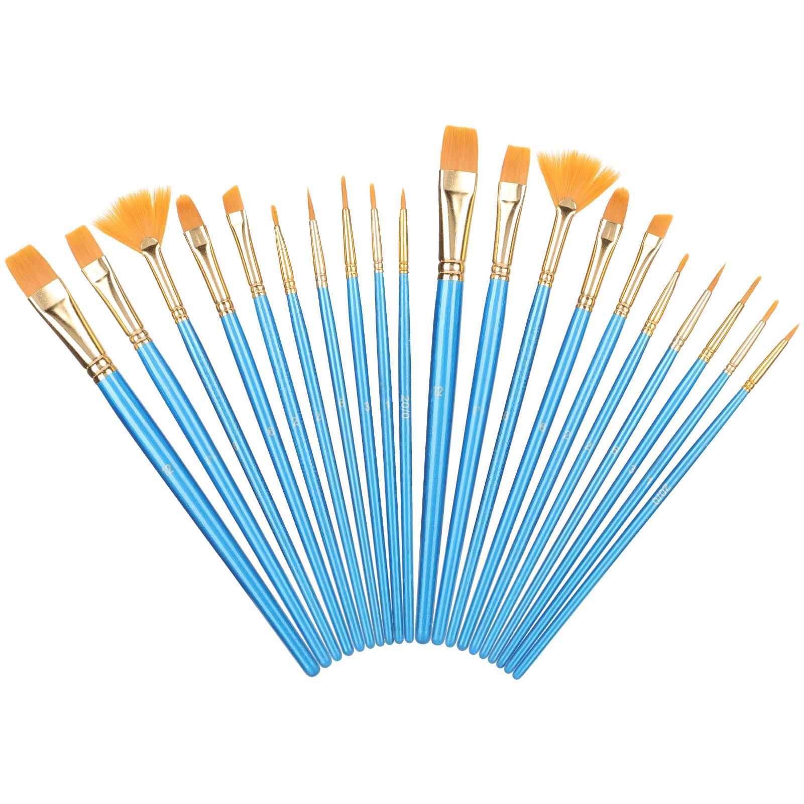 

2 Set Paint Brushes Oily Painting NonOily Drawing Round Tip Nylon Art Supplies Artist Kits