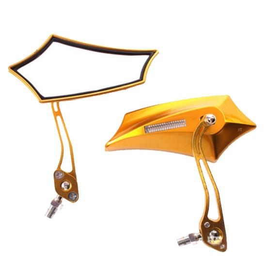 2 pçs universal motocicleta espelho liga de alumínio barra final espelhos retrovisores laterais