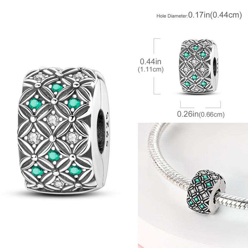 Four Leaf Clover Charms Bead Copper Best Wishes Gift Lucky Clover Dangle Fit Original Bangle Bracelet Diy Jewelry