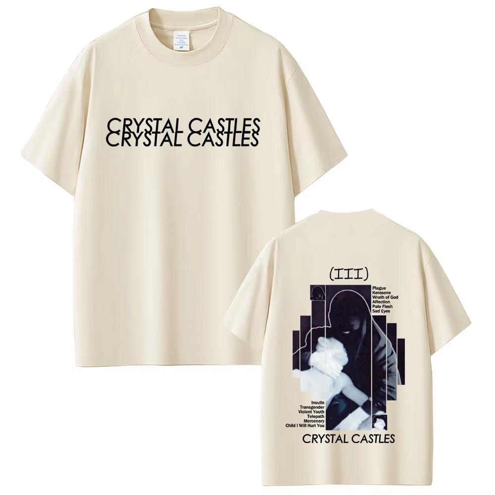 

Crystal Castles III Album Graphic T-shirt Men s Women Vintage Gothic Rock Streetwear Male Casual Oversized Short Sleeve T-shirts S разноцветный