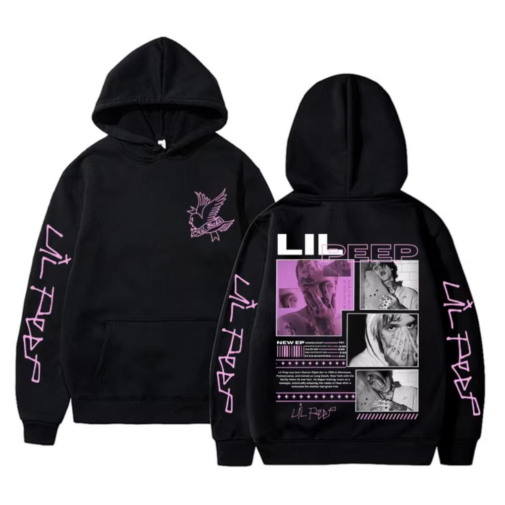 Lil Peep Hell Boy Crybaby Hip Hop Rap Graphic Hoodies Men Women Vintage Oversized Sweatshirt Men Fashion Streetwear