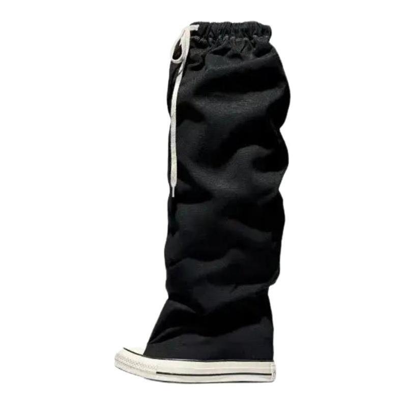 Vaquera X Converse  Chuck Taylor All Star XXXHi Slouch Wedge Black Women Sneakers White Egret A17691C