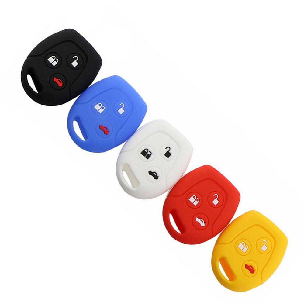 3 Buttons Round Silicone Car Key Case for Ford Series Focus Mondeo Festiva Fusion Suit Fiesta