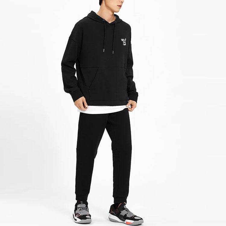 Li Ning Wade Collection Sweatshirts Unisex Black Hooded Moderate Regular AWDS113-8
