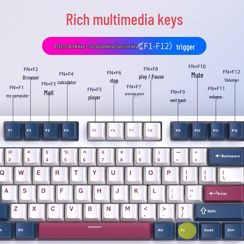 Y-FRUITFUL H108 Hot-Swappable Mechanical Gaming Keyboard
