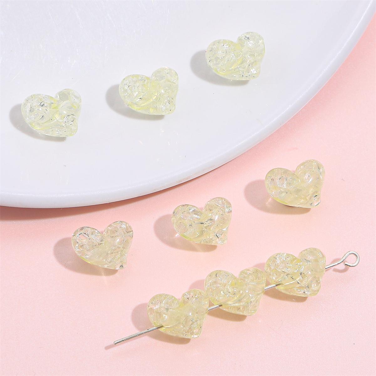 

55шт 12х9мм акриловые толстые персиковые бусины с кракле для изготовления ювелирных изделий своими руками жёлтый