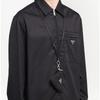 Prada Top zipper nylon crossbody bag coin purse men's black