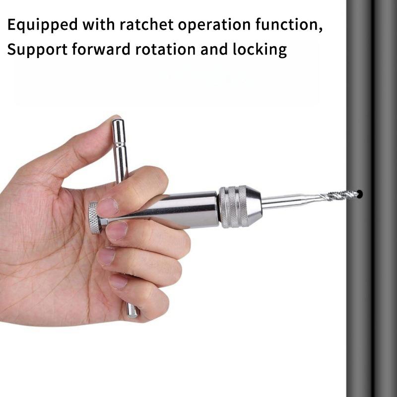 M3-8 M5-12 Adjustable T-Handle Ratchet Hand Tap Holder Wrench Extended Tapping Forward And Reverse Hand Tapping Accessories Tool