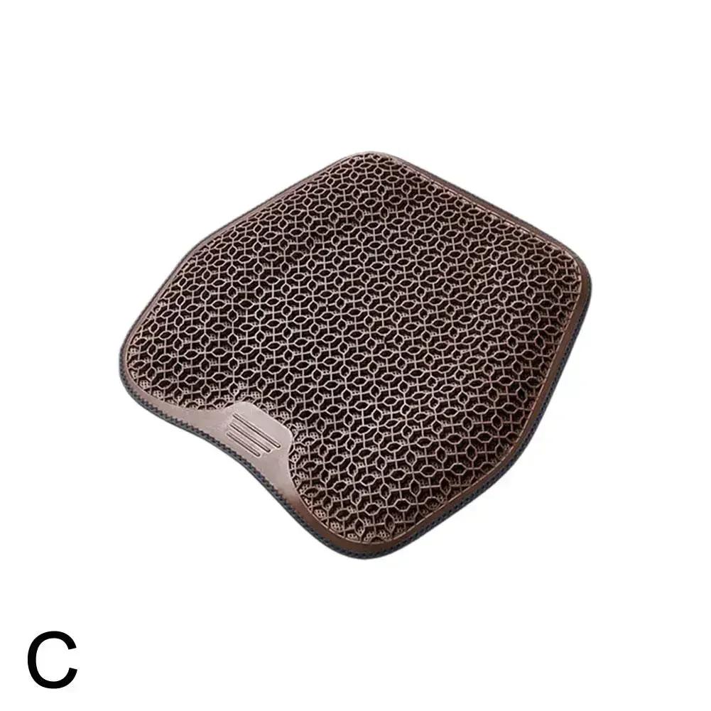 Car Seat Cushion Summer Lumbar Support Honeycomb Gel Ice Thread Seat Backrest Ventilation Breathable Car Cushion Accessories