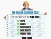 2026 erasable wall calendar annual view planning calendar easy to hang with markers and 100 stickers blue