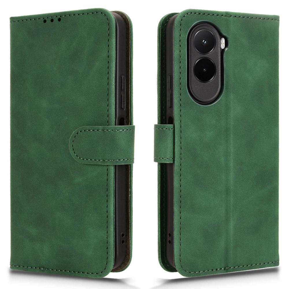 For Xiaomi Poco M7 4G (EU) (171mm) Leather Case Skin Feel Anti Drop Wallet Stand Flip Phone Cover