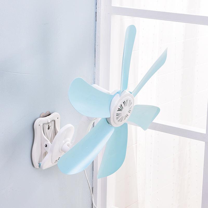 Compact Clip-On Fan for Dorms and Bedrooms - Powerful Wind, Ideal for Beds, Versatile Hanging or Stand Use