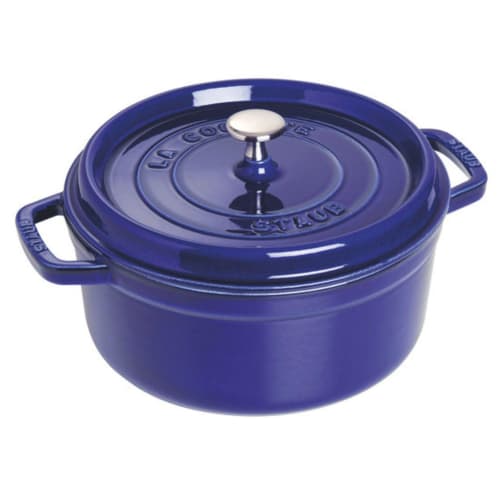 Staub Pico Cocotte Round, Grand Bleu, 22cm, Double-Handled Cast Iron Enamel Pot, Induction Compatible [Official Japanese Product] La Cocotte Round 405