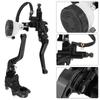 Universal 78"(22mm) Motorcycle Brake Clutch Master Cylinder Reservoir Levers Set Black