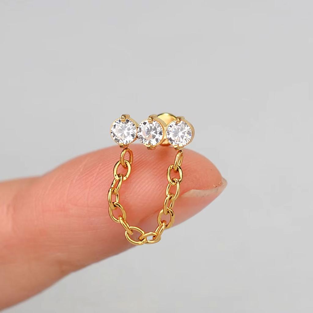 1PC Titanium Stainless Steel Earrings Tiny Butterfly Leaf Flat Rook Lobe Cartilage Snug Helix Couch Tragus Labre Piercing 16G