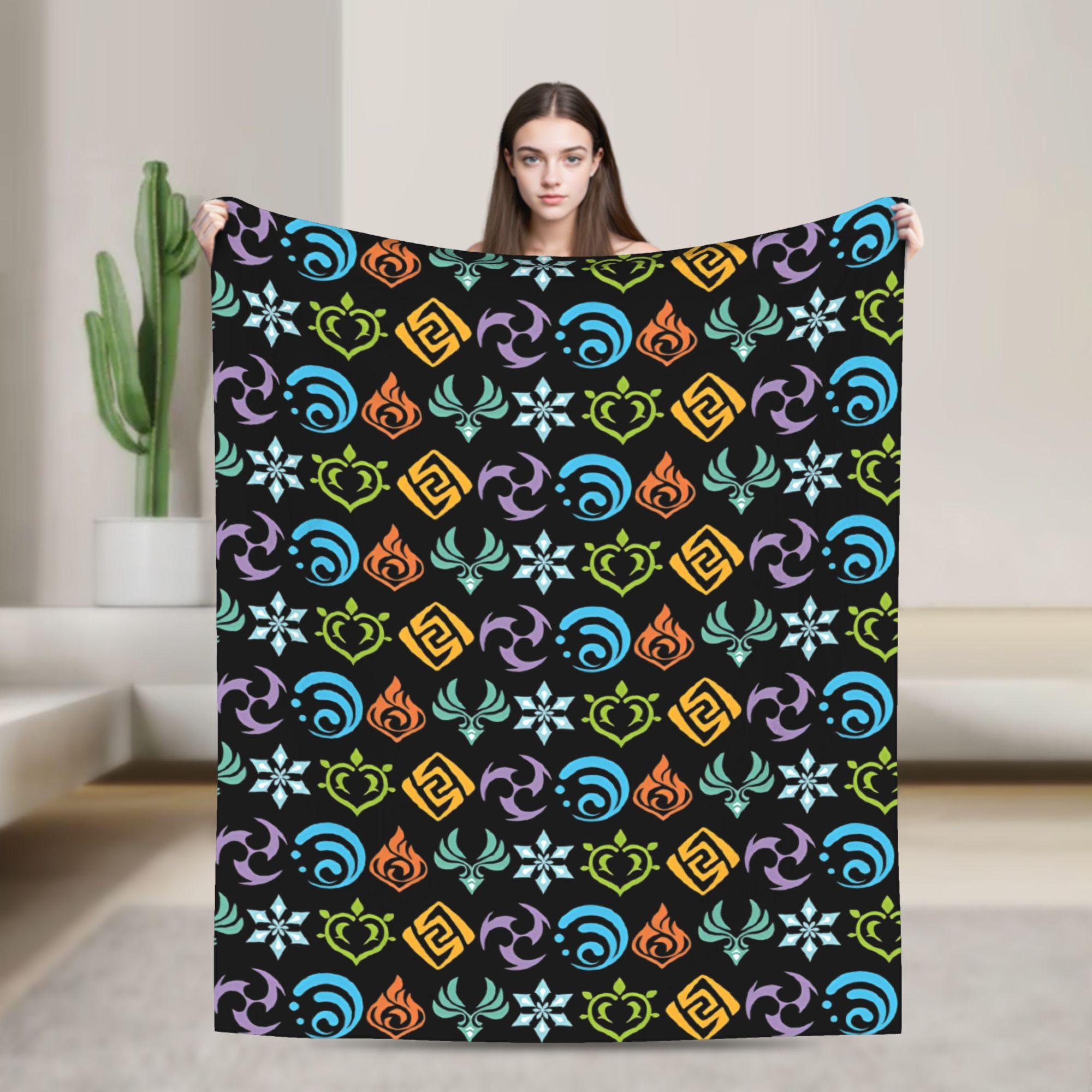 

Genshin Impact Collei Wish Gacha Velvet Throw Blankets Splash Art for Bedding Knitted Blanket Travel Super Soft Multi-function 75x90cm