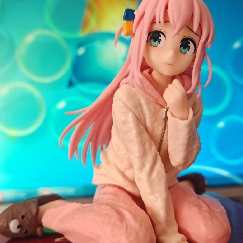 10CM Anime Bocchi La Roca! Versión animada muñeca Coreful Gotoh Hitori Loungewear modelo juguete para regalo figura de acción mu