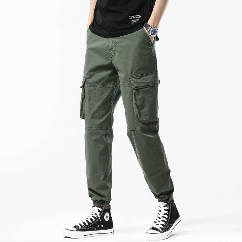 Overalls Men's New Retro Multi-pocket Ruffian Handsome Loose Straight Casual Trendy Pants Men's Advanced Sense