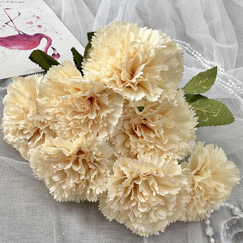

Artificial Carnation Flower Wedding Hotel Restaurant Desktop Props Decoration Champagne
