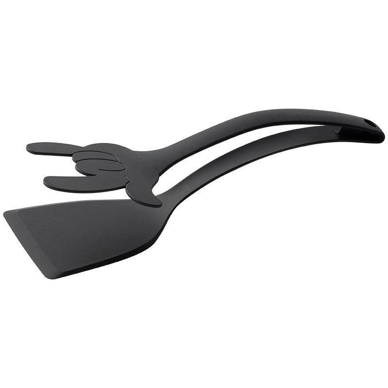 Steak Frying Spatula Clip Kitchen 2-in-1 Frying Spatula Food Clip Household Toast Omelette Clip Flip Spatula