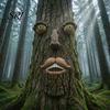 Weather-resistant Garden Ornament Tree Face Facial Features Outdoor Statues Resin Humorous Yard Decoration Weather-Resistant for Stump Waterproof