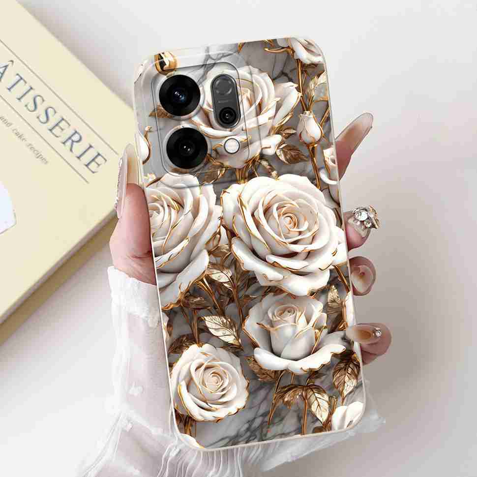 For Oppo Reno14 5G PLA110 Case Cute Rabbit Sunflower Soft Silicon Cover For Oppo Reno 14 CPH2737 6.59" Protective Cases Coque